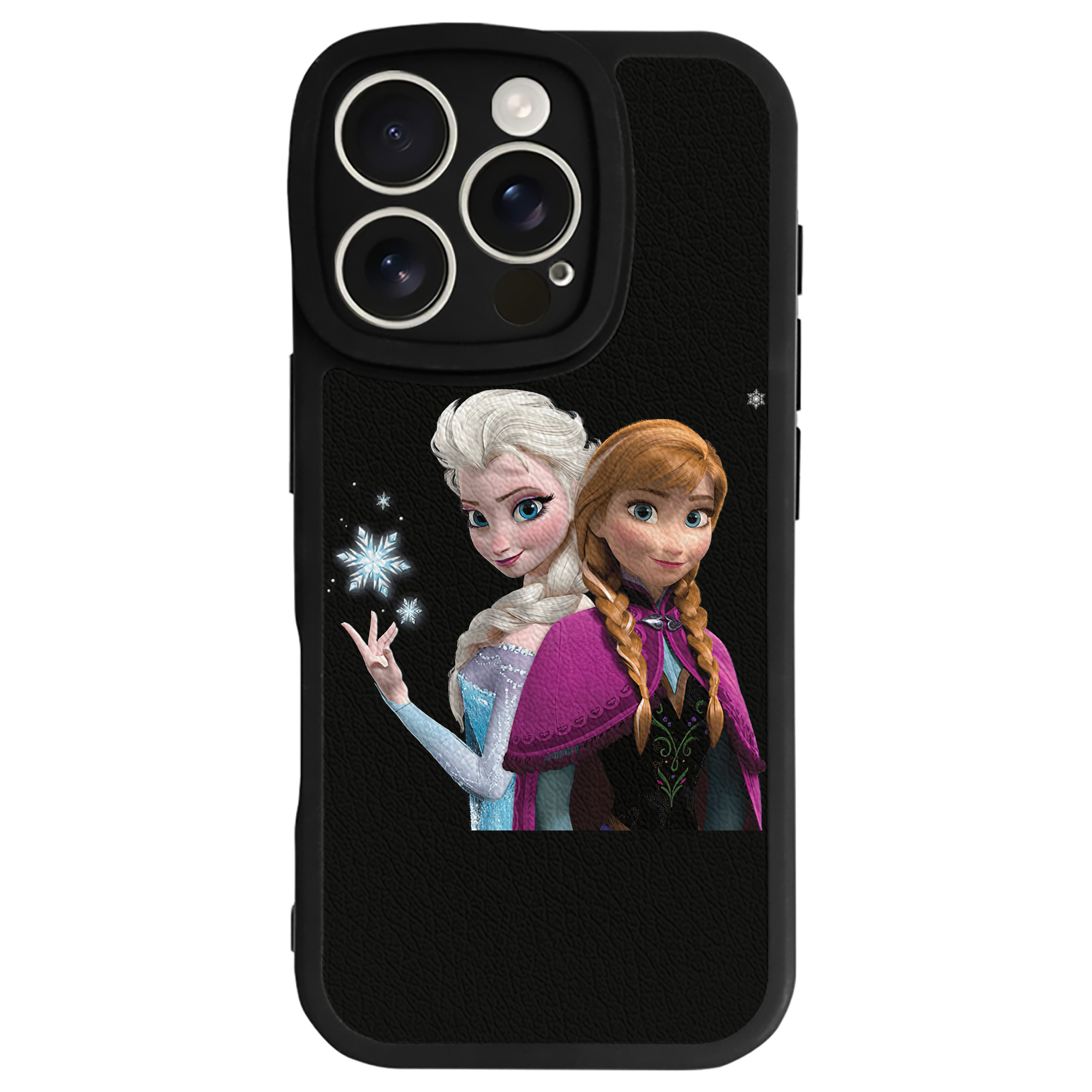 （画像用） アナと雪の女王 アンナ エルサ Frozen Anna Elsa 【iPhone 16シリーズ対応】シリコンスマホケース（レザー調） 材質：シリコン